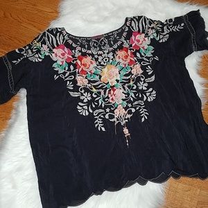 Johnny Was Embroidered Top